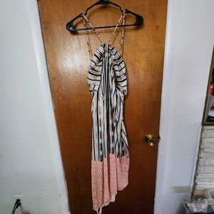 Anthropologie Black and White Striped Dress